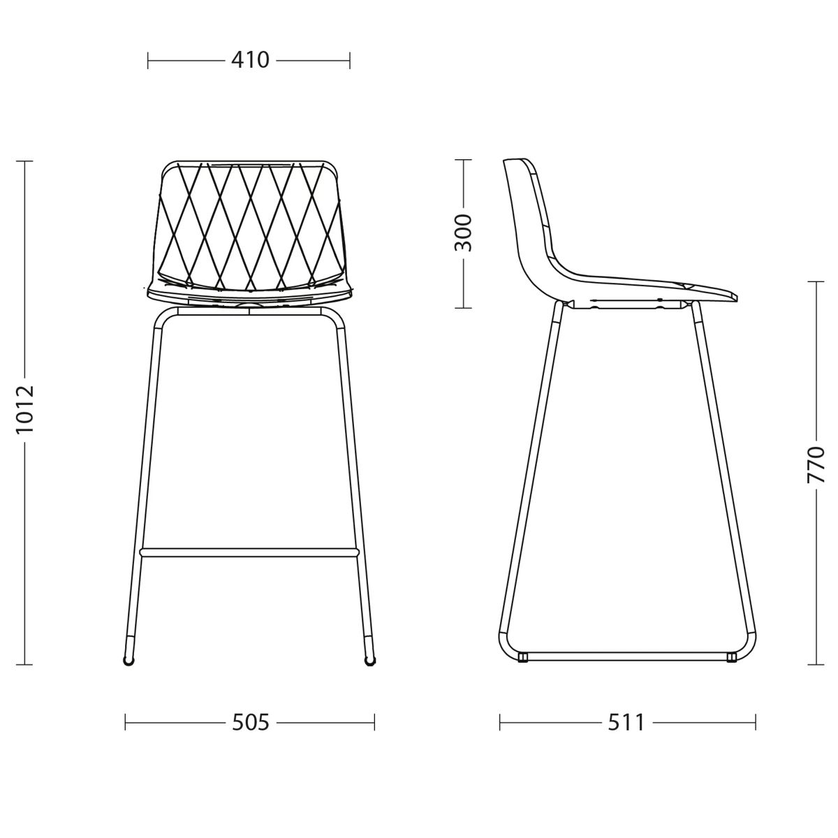 Бар стол Nowy Styl Aliya Hocker CFS